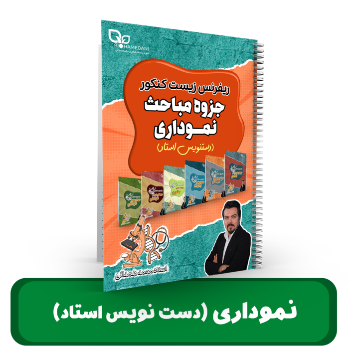جزوه مباحث نموداری زیست شناسی کنکور - استاد همدانی کلاسینو (بصورت دست نویس و با جزوه تایپی طول سال متفاوت است)